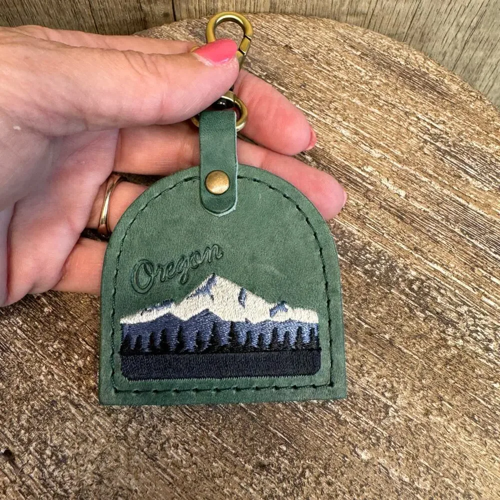 Portland Leather Oregon Charm CUCUMBER FAST SHIP MOUNTAIN Bag Charm Pacific NW